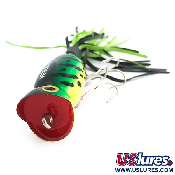 Fred Arbogast Hula Popper Esca Topwater, Fire Tiger, 10g, #6760