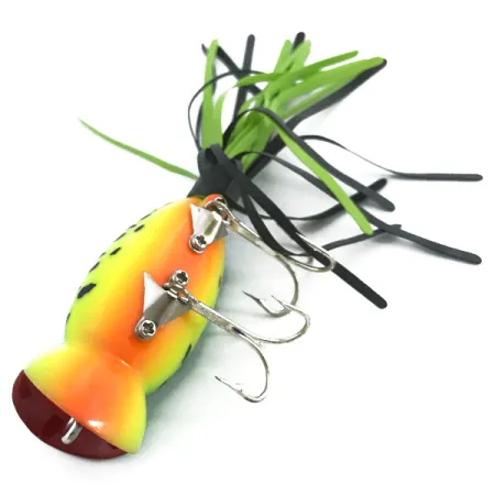 Fred Arbogast Hula Popper Esca Topwater, Fire Tiger, 10g, #6760