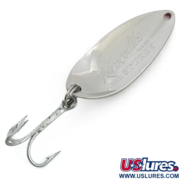 Luhr Jensen Krocodile Stubby UV Ondulante, Nichel / Rosso, 14g, UV, #6768