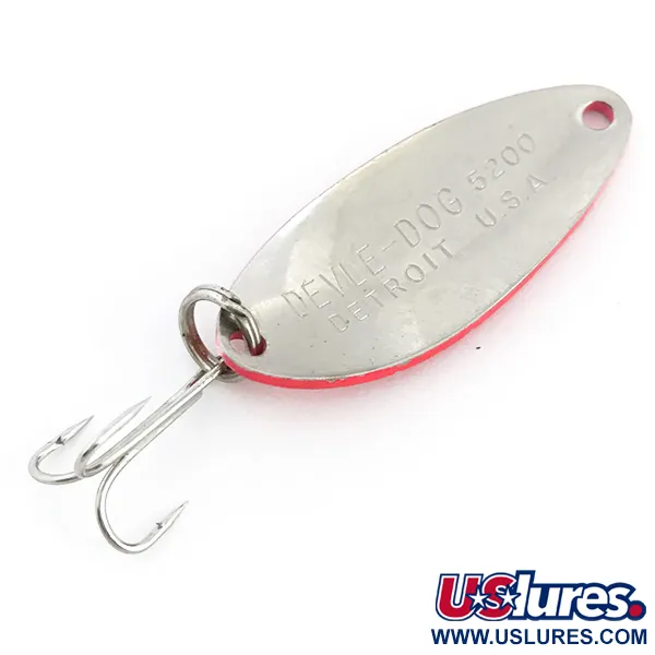 Eppinger Dardevle Devle Dog 5200 UV Ondulante, Rosso/Nichel, 7g, UV, #6773