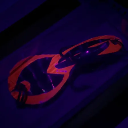 Ondulante Luhr Jensen Loco 1 UV, Red / Hologram, 4g, UV Glow, #6779