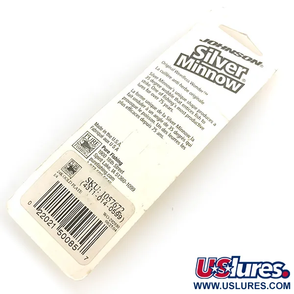 Ondulante Johnson Silver Minnow, Oro, 7g, Anti-alga, #6798