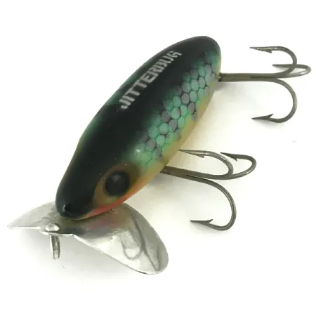 Fred Arbogast Jitterbug Esca Topwater, Persico, 14g, Paletta Metallo, #6816