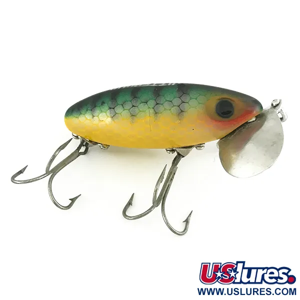 Fred Arbogast Jitterbug Esca Topwater, Persico, 14g, Paletta Metallo, #6816
