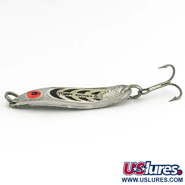 Mepps Syclops 00 Ondulante, Argento, 4,5g, Texture Squamata, #6820