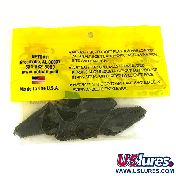 Netbait Kickin B Chunk Esca siliconica, Green Pumpkin, 7.5cm, #6836