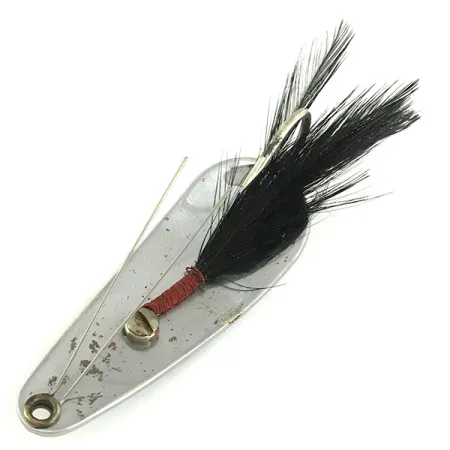 Weezel bait Rex Spoon Ondulante, Nichel / Nero, 12,5g, Antialga, #6879