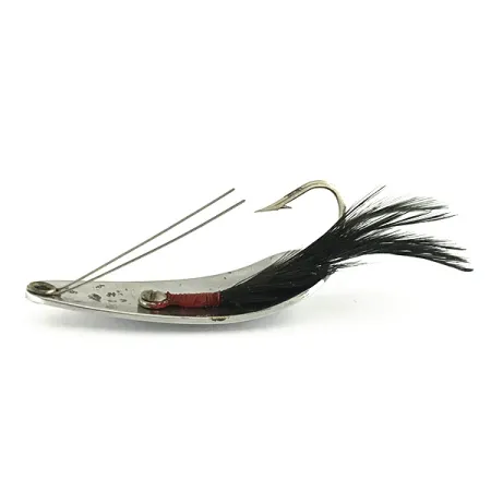 Weezel bait Rex Spoon Ondulante, Nichel / Nero, 12,5g, Antialga, #6879