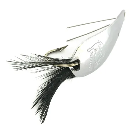 Weezel bait Rex Spoon Ondulante, Nichel / Nero, 12,5g, Antialga, #6879