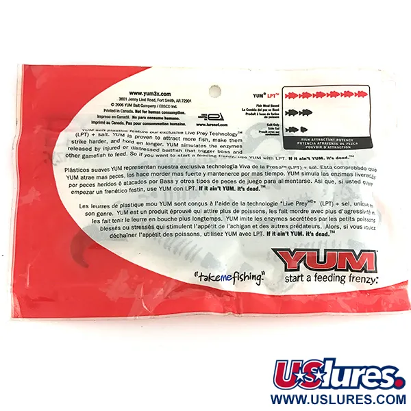 YUM soft bait 8pcs esca siliconica, Green Pumpkin, 10cm, LPT, #6893