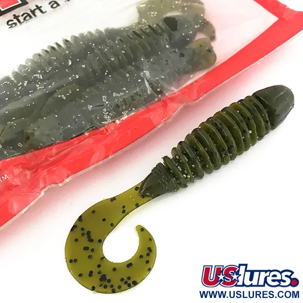 YUM soft bait 8pcs esca siliconica, Green Pumpkin, 10cm, LPT, #6893