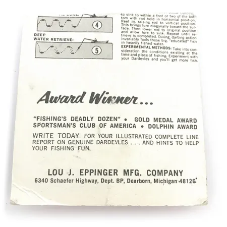 Eppinger Dardevle Midget Ondulante, Rosso/Bianco/Nickel, 5.3g, #816