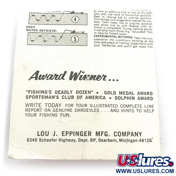 Eppinger Dardevle Midget Ondulante, Rosso/Bianco/Nickel, 5.3g, #816