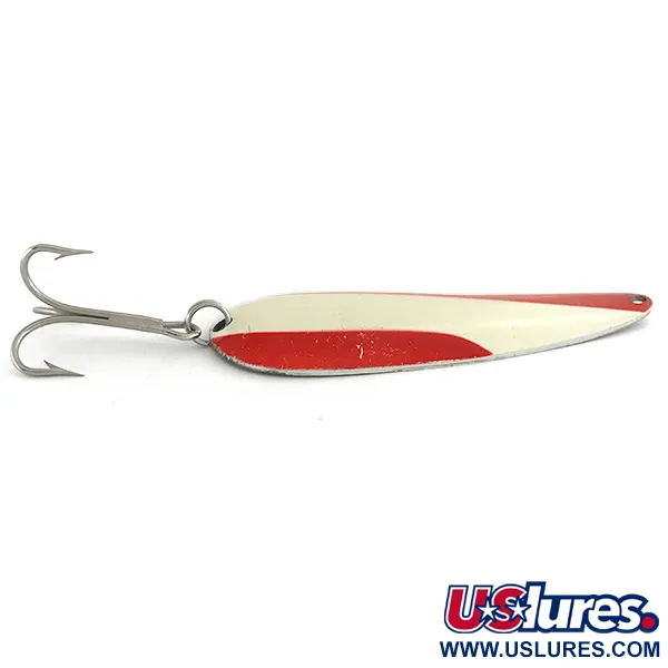 Nebco Aqua Spoon Ondulante, Rosso / Bianco / Nickel, 21g, USA, #6928