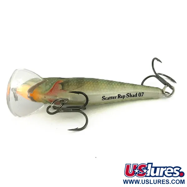 Rapala Scatter Rap Shad SCRS07 Esca, Pesce Persico, 7g, Scatter Lip, #6943