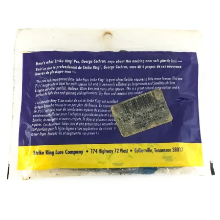 Strike King Bitsy Tube Esche siliconiche, Blue Flake, 7cm, Finesse, #6953