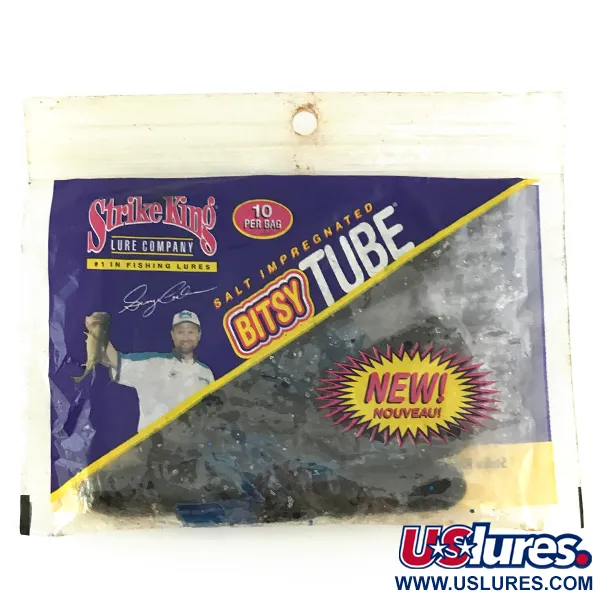 Strike King Bitsy Tube Esche siliconiche, Blue Flake, 7cm, Finesse, #6953