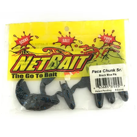 NetBait Chunk Sr Esca Soft, Black Blue, 7,5cm, Jig Trailer, #6956