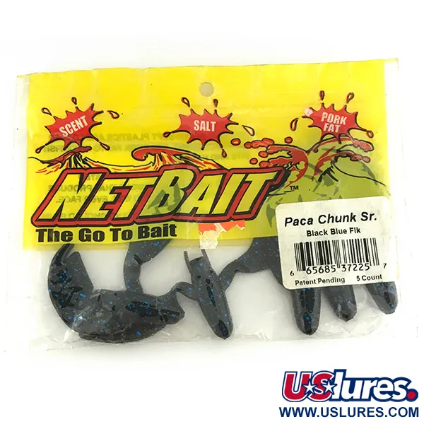 NetBait Chunk Sr Esca Soft, Black Blue, 7,5cm, Jig Trailer, #6956