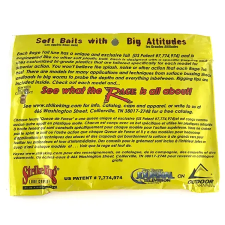 Strike King Rage Tail Esca siliconica, Hard Candy, 10cm, Aroma caffè, #6958