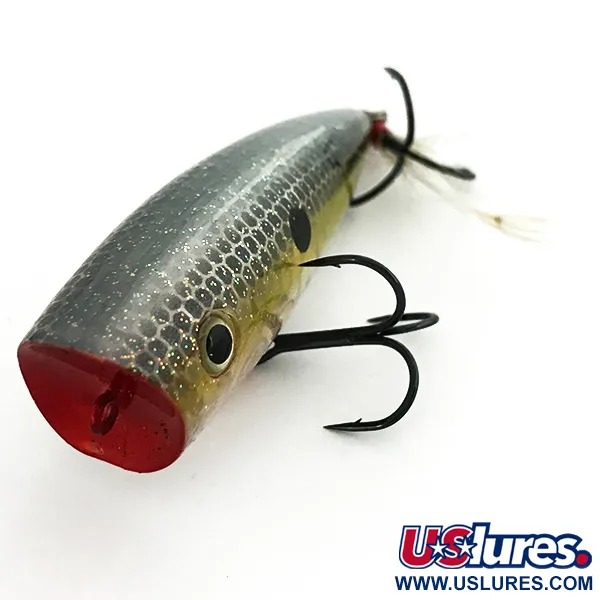 Strike King Spit-N-King Popper, Oro/Argento, 14g, Piumato, #6966