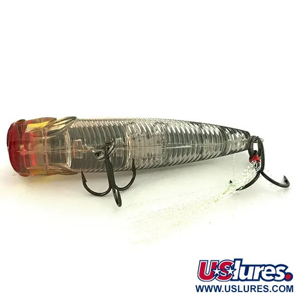 Yo-Zuri 3DB Popper, Charcoal/Clear, 10g, 3D Prism Finish, #6967