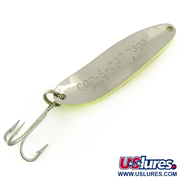 Dardevle Cop-E-Cat 7300 UV Ondulante, Giallo Fluo/Nichel, 10g, UV, #6988