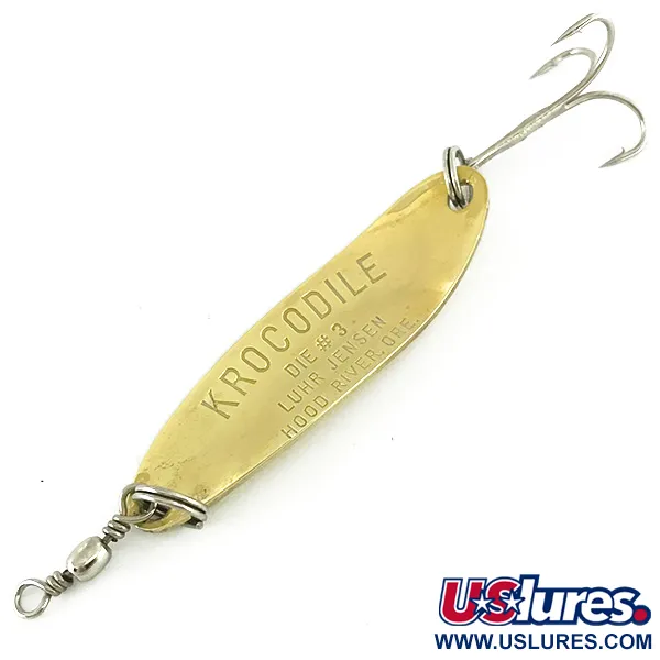 Luhr Jensen Krocodile Die #3 Ondulante, Oro martellato, 10g, #7029