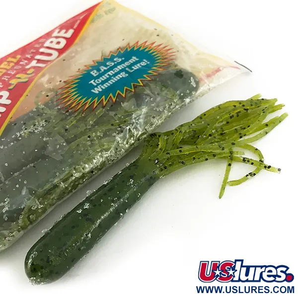 Strike King Flipt-N-Tube Esca Siliconica, Green Pumpkin, 13cm, 7pz, #7090