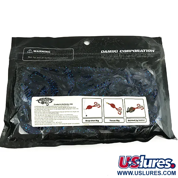 Damiki Monster Miki Esca siliconica, Blu, 18cm, Appendici, #7096