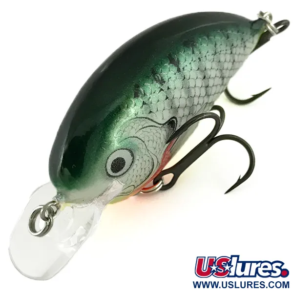Bagley Pro Sunny B Squarebill Crankbait, Verde Argento, 8,5g, Balsa, #7107