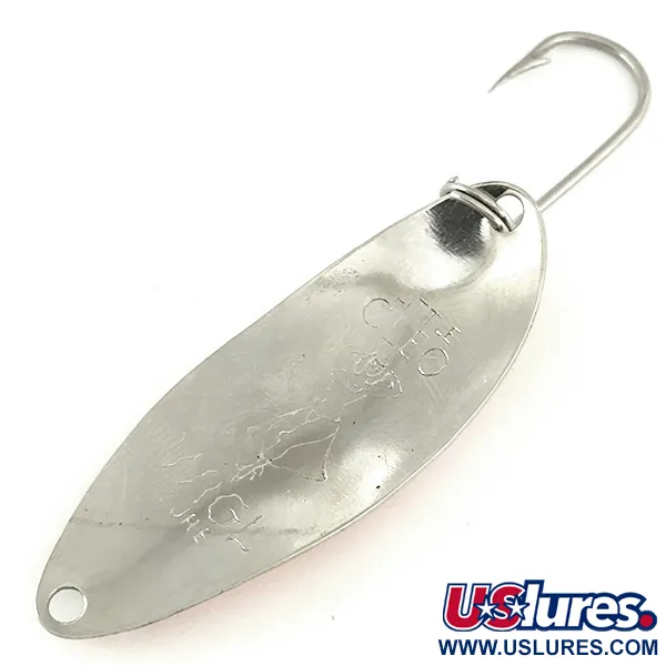 Seneca Little Cleo Glow cucchiaino traina, Bianco/Arancio/Nickel, 5g, #7120