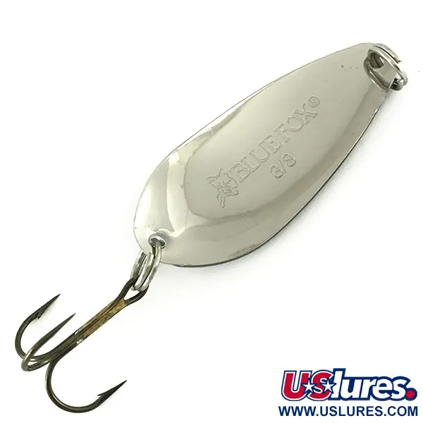 Blue Fox Strobe Tear Drop Spoon Ondulante, Nero/Bianco/Nickel, 11g, #7136