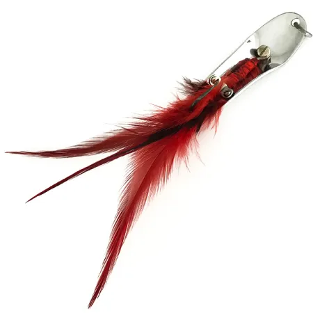 Pflueger Weedless Chum Ondulante, Nickel / Rosso, 14g, Antialga, #7150