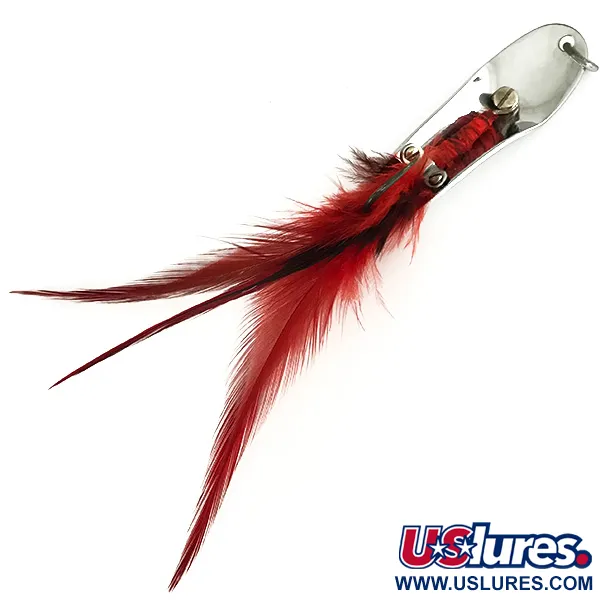 Pflueger Weedless Chum Ondulante, Nickel / Rosso, 14g, Antialga, #7150
