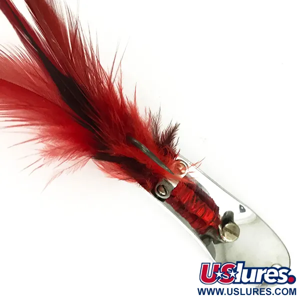 Pflueger Weedless Chum Ondulante, Nickel / Rosso, 14g, Antialga, #7150