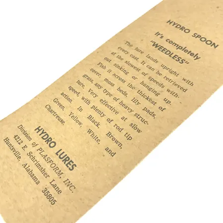 Hydro Lures Hydro Spoon, 11g Grigio / Marrone, Ondulante Antialga #7157