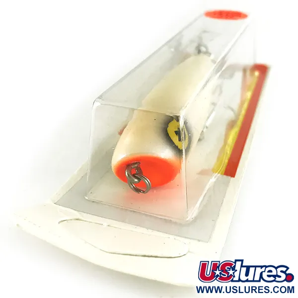 Luhr Jensen P.J.POP, 17g, Perla / Rosso, Popper in legno #7158