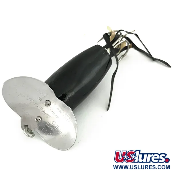 Fred Arbogast Jitterbug Weedless, Nero, 8.5g, antialga, #7275