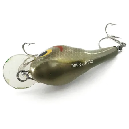 Bagley ET2 Crankbait, Argento, 9,5g, Legno di Balsa, #7278