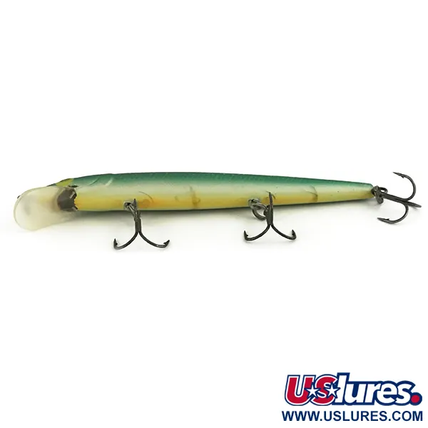 Rapala Husky Jerk 12 Esca, Verde/Oro, 13g, Rattle interno, #7352