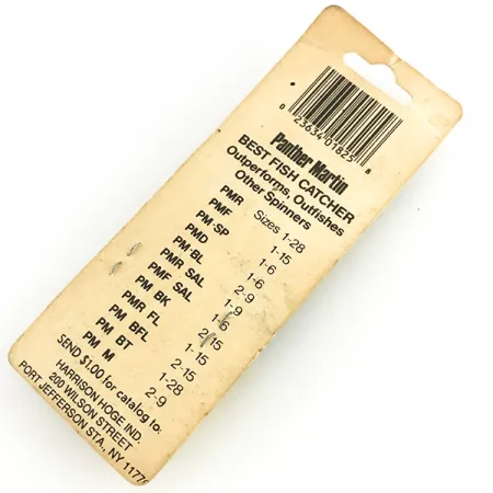 Panther Martin 9 Cucchiaino Rotante, Argento, 11g, Pala Passante, #7356