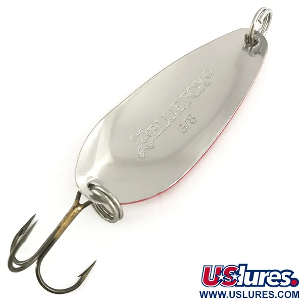 Blue Fox Strobe Tear Drop Ondulante, Rosso / Bianco / Nickel, 11g, #7368