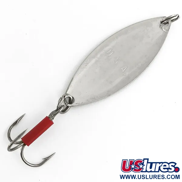 Mepps Spoon 2 Ondulante, Nichel, 9g, Tubicino Rosso, #7375