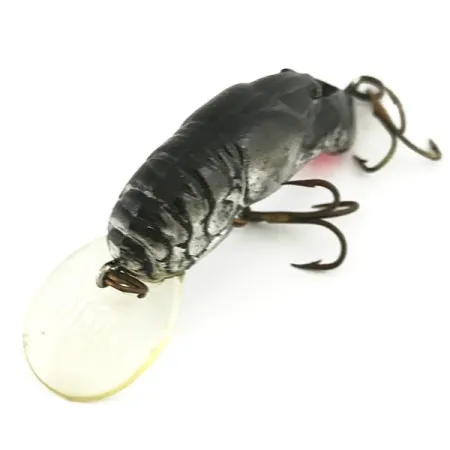 Rebel WEE-CRAWFISH Crankbait, Argento/Nero, 6g, Profilo gambero, #7387