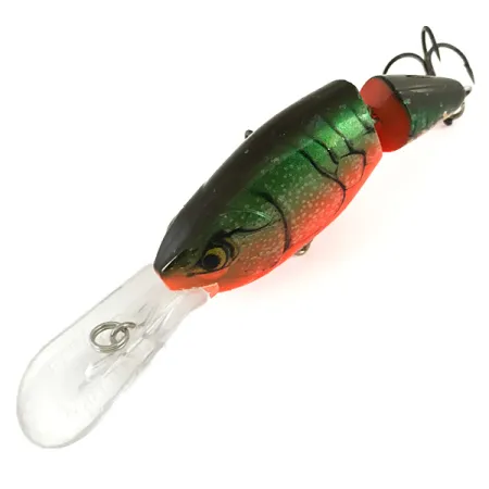 Rapala Jointed Shad Rap JSR07 Esca, Verde/Arancio, 12g, #7401