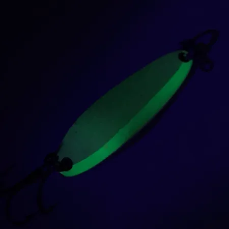 Luhr Jensen Krocodile Die #3 Glow Ondulante, Bianco/Verde, 14g, #7410