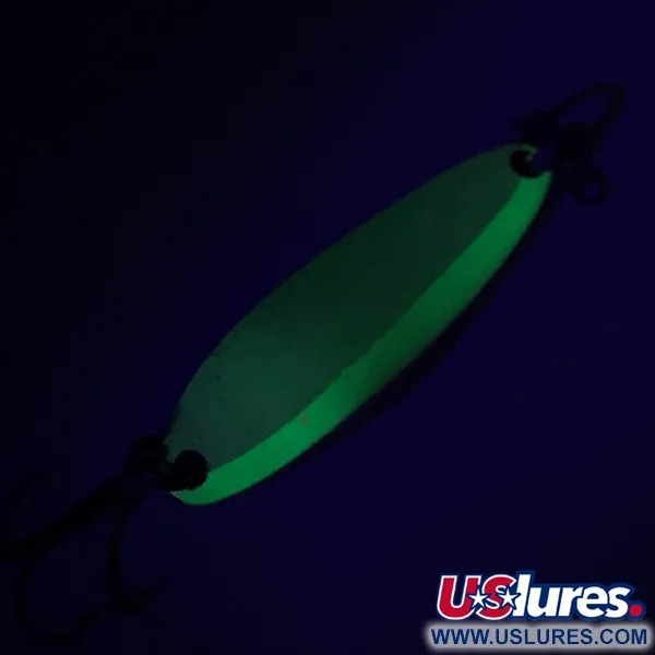 Luhr Jensen Krocodile Die #3 Glow Ondulante, Bianco/Verde, 14g, #7410