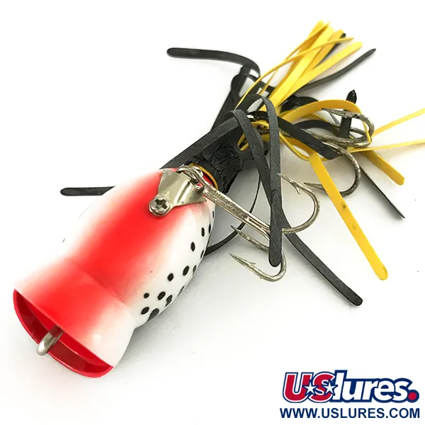 Fred Arbogast Hula Popper Esca topwater, Leopardo Bianco, 8g, #7428