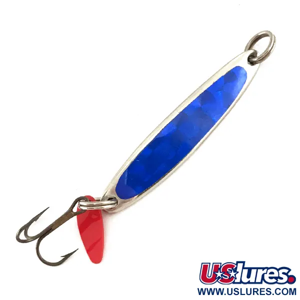 Bay de Noc Swedish pimple Esca Verticale, Nichel / Blu, 5,5g, #7442